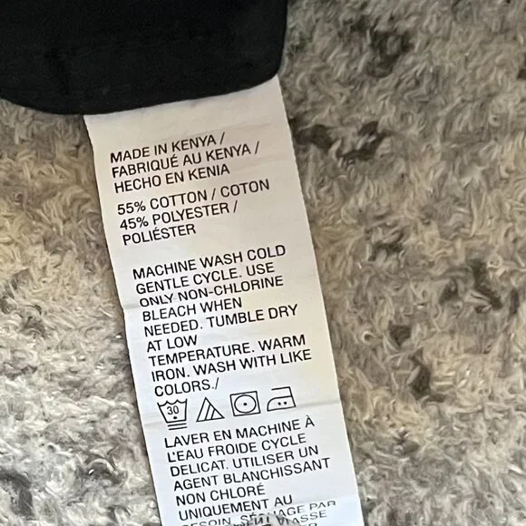 🧡3/15 Van Heusen Black Cotton Blend Button Down Shirt Men's S/P 14-141/2 - Picture 10 of 10